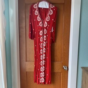 New free people rock n roll red dress